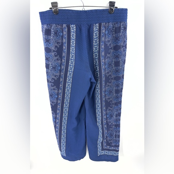 Vintage Cache Wide Leg Palazzo Pants Womens 12 Bandana Boho Western Indie Flowy - Picture 4 of 10